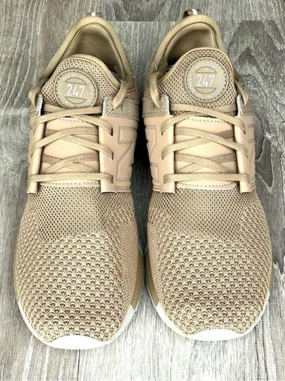New Balance 247 Mens Sneakers in Tan and White